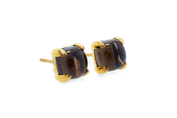 Smokey Quartz on Silver with 18K Gold Vermeil