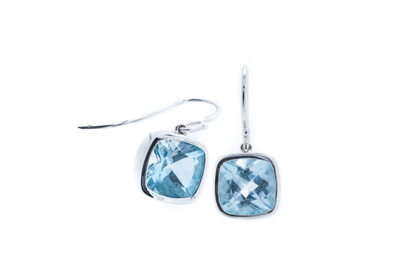 Sky Blue Topaz with 2 Micron 18K White Gold Vermeil