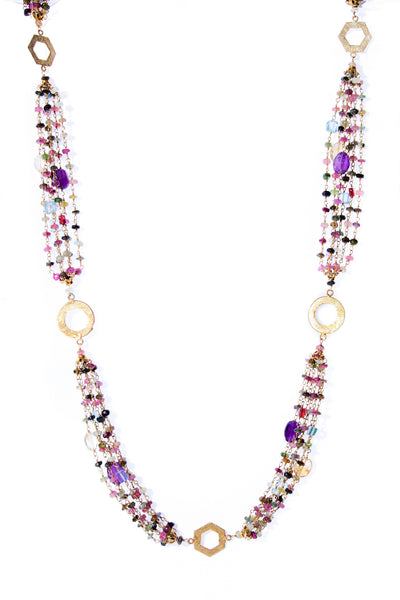 Multi Gem Stone Necklace